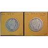Image 1 : 154. (2) 1899P Barber Half Dollars. G.