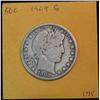 Image 1 : 166. 1909P Barber Half Dollar. G.