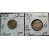 Image 1 : 227. Mexico (2) 1938M 5-Centavos.