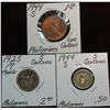 Image 1 : 235. Philippines 1944S Centavo, 1925M & 1944S 5-Centavos.