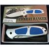Image 1 : 301. Frost Cutlery Combat Ranger Knife 5" Silver Composition Handle with Textured Rubber Inserts. 