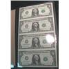 Image 2 : 320. Series 2003A Uncut Sheet of 4 $1. Federal Reserve Notes.