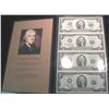 Image 1 : 321. Series 2002 Uncut Sheet of 4 $2. Federal Reserve Notes.