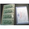 Image 2 : 321. Series 2002 Uncut Sheet of 4 $2. Federal Reserve Notes.