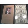 Image 1 : 322. Series 1995 Uncut Sheet of 4 $5.Federal Reserve Notes.
