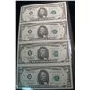Image 2 : 322. Series 1995 Uncut Sheet of 4 $5.Federal Reserve Notes.