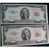 Image 1 : 360. Series 1953C $2. United States Note &  53C $2. Star Note.