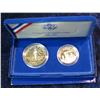 Image 2 : 402. 1986S Statue of Liberty Half and Silver Dollar. Proof Original as Issued.