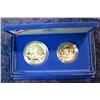 Image 2 : 744. 1986S Statue of Liberty Half & Silver Dollar. Proof Original as Issued.