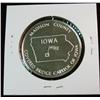 Image 2 : 1013. 1978 Winterset, Ia. Proof .999 Fine Silver Medal. Weighs .950 ozs. Rare serial no. 186.