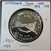 Image 1 : 1082. 1878-1978 Whittemore, Ia. Centennial Proof .999 Fine Silver Medal. Weighs .9365 oz. Population
