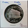 Image 1 : 1131. 1969 Alaska State Capitol Juneau Proof One Troy Ounce Silver Medal.
