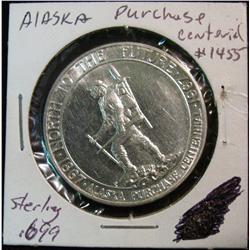 1150. 1867-1967 Alaska Purchase Centennial BU Sterling Silver Medal. Serial no. 1455. Weighs .699 oz