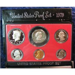 1452. 1979 S U.S. Proof Set with rare type 2 Cent to Quarter. Dollar & Half Dollar are the more comm
