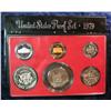 Image 2 : 1452. 1979 S U.S. Proof Set with rare type 2 Cent to Quarter. Dollar & Half Dollar are the more comm