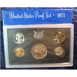 1453. 1971 S U.S. Proof Set. Cent to Dollar in original box of issue.