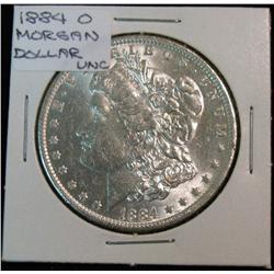 1528. 1884 O Morgan Silver Dollar. Unc.
