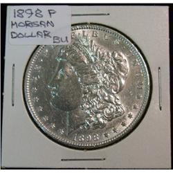 1529. 1898 P Morgan Silver Dollar. AU-Unc.