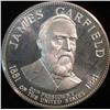 Image 1 : 1584. 1881-1881 James Garfield Sterling Silver Proof Medal. 1.1845 oz.