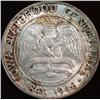 Image 1 : 1601. 1946 Iowa Commemorative Silver Half Dollar. MS 68 original toned.