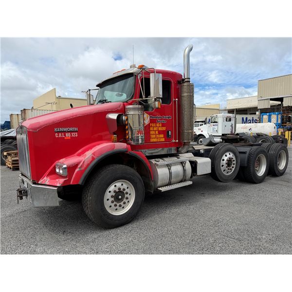 07 Kenworth T8 Tractor w/ 3 Axles & Drop Axle, 23797 Miles, 603TTW -(Starts & Runs)