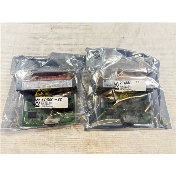 (2) Allen-Bradley #1746-0X8 Output Modules