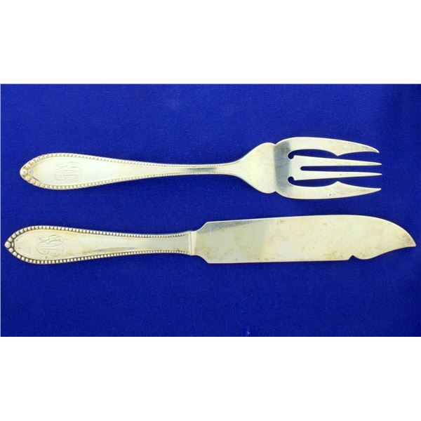 Antique Virginia by Gorham 21 Piece Fork and Knife Set from 1893 in Sterling Silver