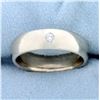 Image 1 : Solitaire Diamond Band Ring in 14K White Gold