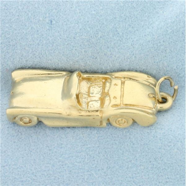 Vintage Convertible Car Pendant or Charm in 14k Yellow Gold