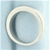 Image 3 : Mens Pipe Cut Solitaire Diamond Wedding Ring in Palladium