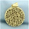 Image 3 : Blue Druzy Quartz Statement Pendant in 14k Yellow Gold