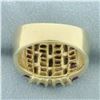 Image 4 : Diamond and Ruby Channel Set Statement Ring in 14k Yellow Gold