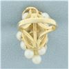 Image 4 : Cultured Akoya Pearl Grape Cluster Ring in 14k Yellow Gold