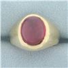Image 1 : Lab Ruby Ring in 10k Yellow Gold