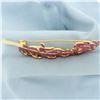 Image 2 : Ruby and Diamond Feather Brooch in 18k Yellow Gold