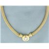 Image 1 : Italian Diamond Solitaire Necklace in 14k Yellow Gold