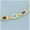 Image 2 : Rainbow Gemstone Bracelet In 14k Yellow Gold