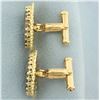 Image 2 : Guardian Angel Cufflinks in 14k Yellow Gold