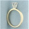 Image 3 : Diamond Solitaire Engagement Ring in 14k Yellow Gold