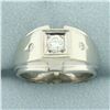 Image 1 : Mens Diamond Ring in 14k White Gold