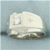 Image 2 : Mens Diamond Ring in 14k White Gold