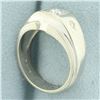 Image 3 : Mens Diamond Ring in 14k White Gold