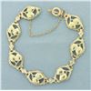 Image 1 : Leaf Design Nature Bracelet in 14k Yellow Gold