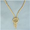 Image 2 : 18 Inch Riccio Tassel Necklace in 14k Yellow Gold