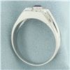 Image 3 : Amethyst and Diamond Ring in 10k White Gold