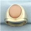 Image 1 : Mens Morganite Doublet Statement Ring in 10k Yellow Gold