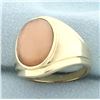Image 2 : Mens Morganite Doublet Statement Ring in 10k Yellow Gold