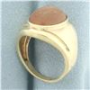 Image 3 : Mens Morganite Doublet Statement Ring in 10k Yellow Gold