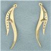Image 2 : Diamond Drop Earring Enhancers in 14k Yellow Gold