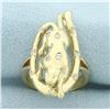 Image 1 : Custom Designed Cougar or Jaguar Ring in 14k Yellow Gold